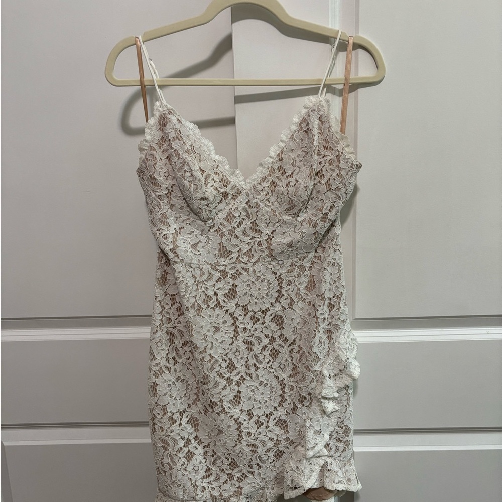 Hello Molly White Lace Mini Dress (perfect for graduation)
